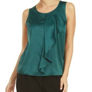 Drape front sleeveless top